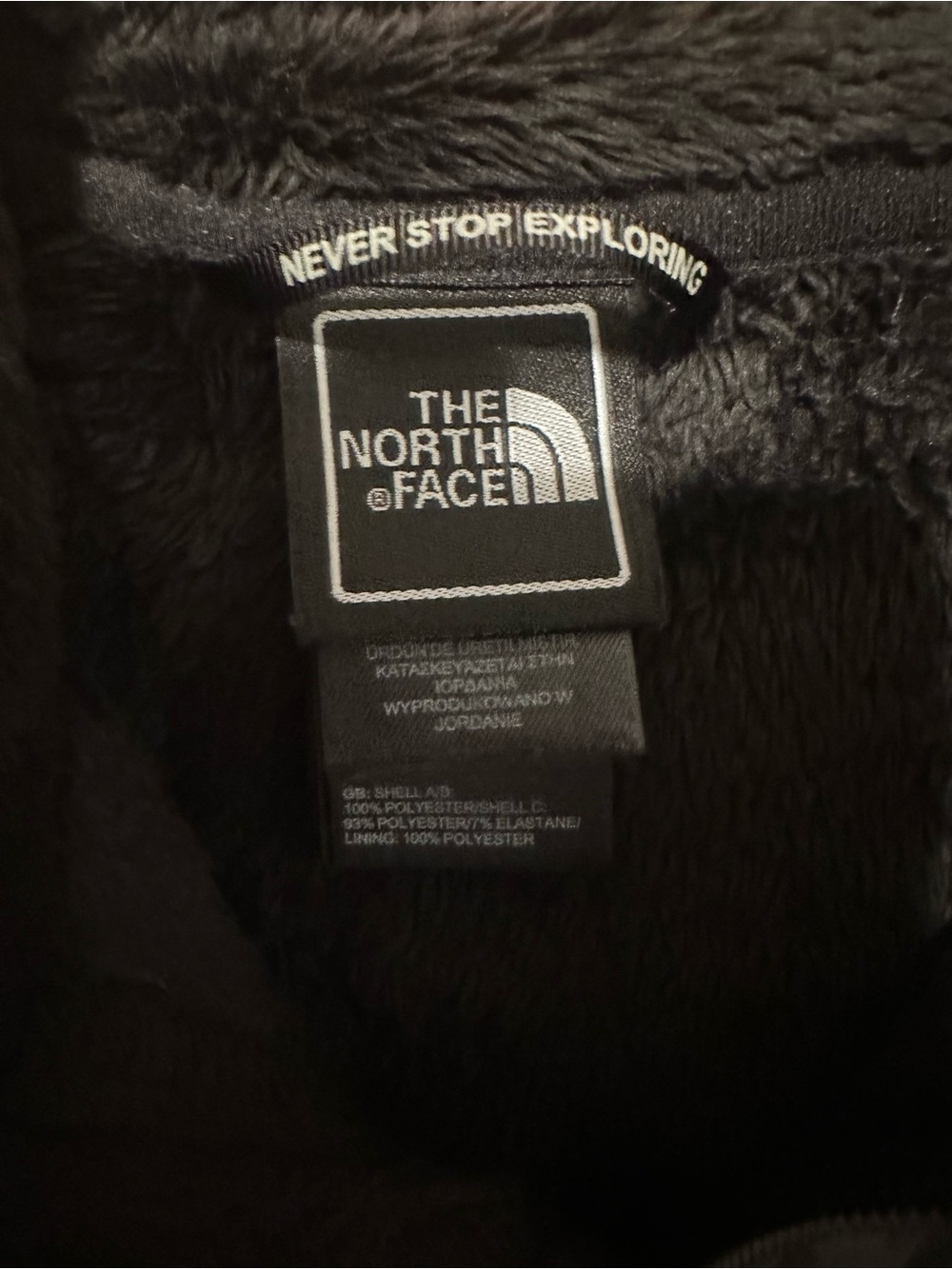 The North Face Black Sherpa Teddy Jacket with Hood - Picture 4 of 4